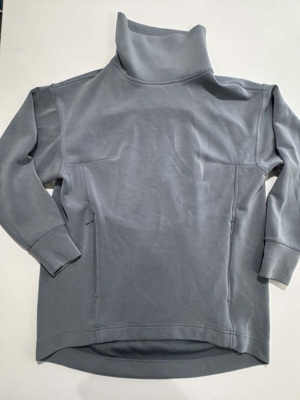 Danskin Women's Mock Neck Athletic Pullover Sweatshirt with Side Pockets